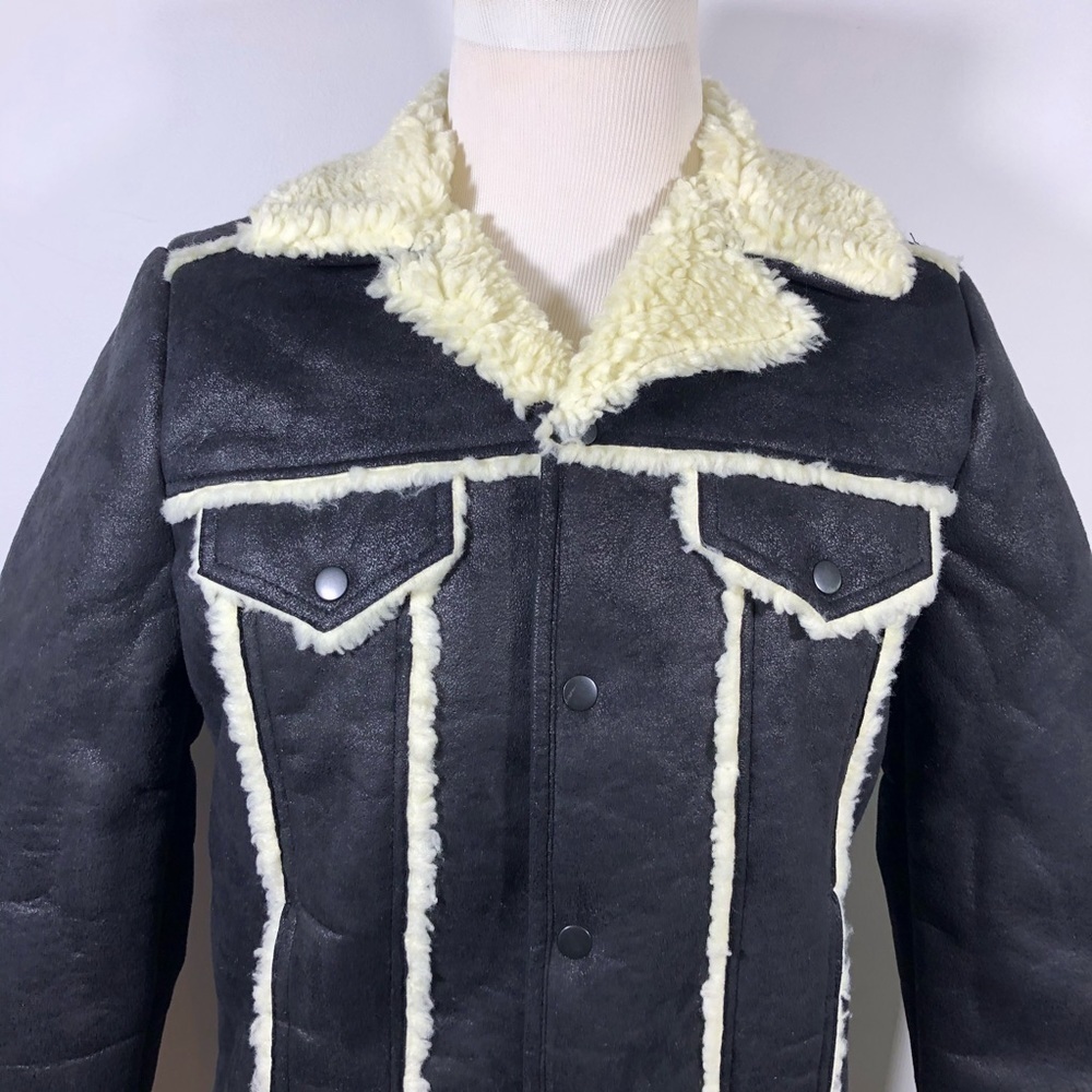 Asos Sherpa Lined and Trimmed Black Jacket - Picture 10 of 15